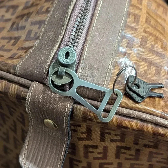 Authentic FENDI Boston Bag in Brown Zucca Coated Canvas - Picture 10 of 14